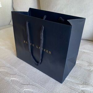 Ralph Lauren Dark Blue Tote with Gold Logo